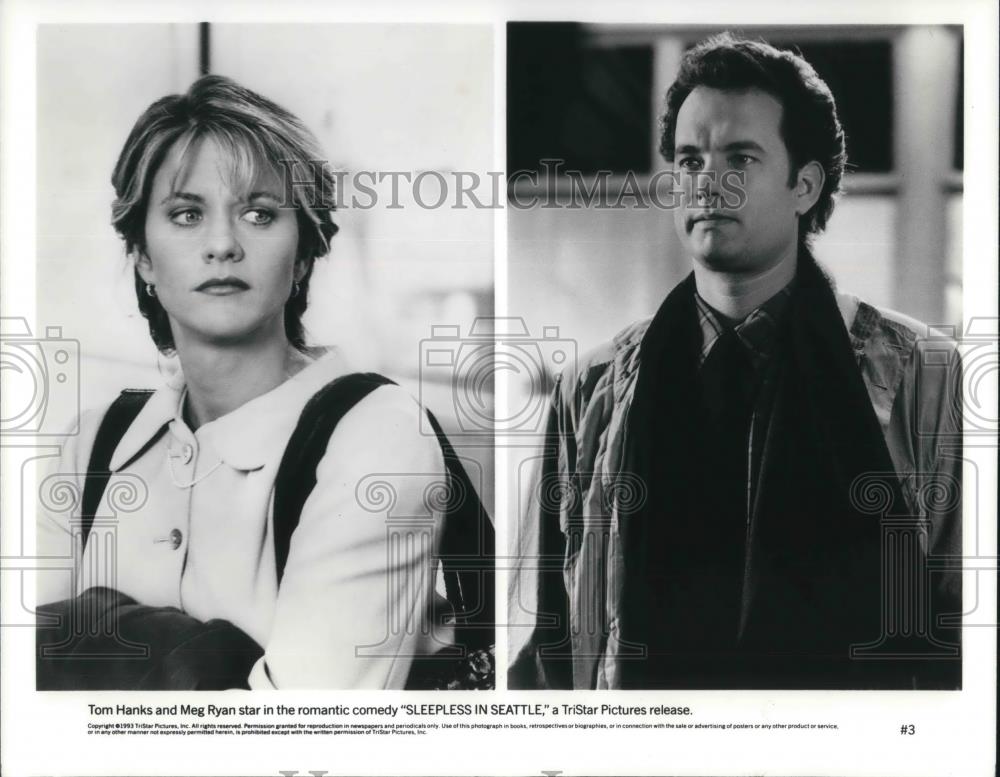 1994 Press Photo Tom Hanks and Meg Ryan star in Sleepless in Seattle - cvp23604 - Historic Images