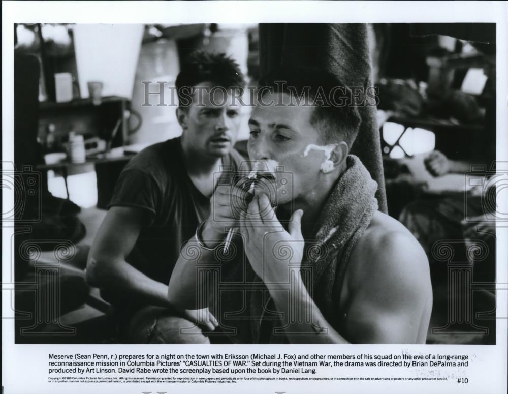 1990 Press Photo Sean Penn &amp; Michael J Fox in Causalities of War - cvp28196 - Historic Images