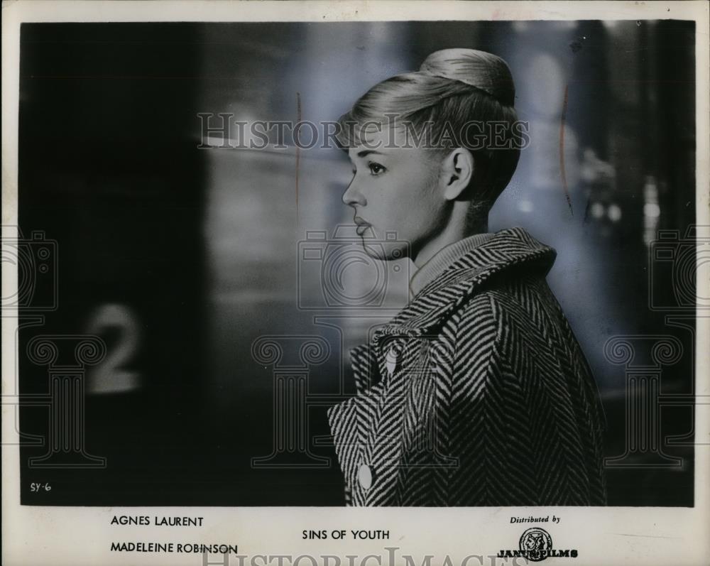 1958 Press Photo Agnes Laurent stars in Sins of Youth - cvp26929 - Historic Images