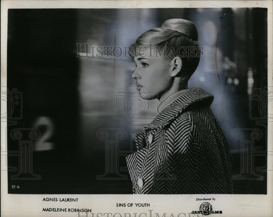 1958 Press Photo Agnes Laurent stars in Sins of Youth - cvp26929 - Historic Images