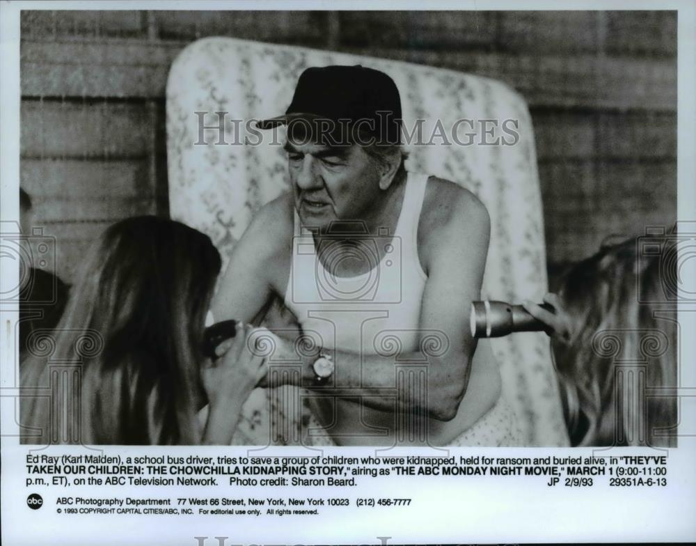 1993 Press Photo Karl Malden in The Chowchilla Kidnapping Story - Historic Images