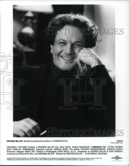 1992 Press Photo George Miller director co-producer co-writer of Lorenzo's Oil - Historic Images