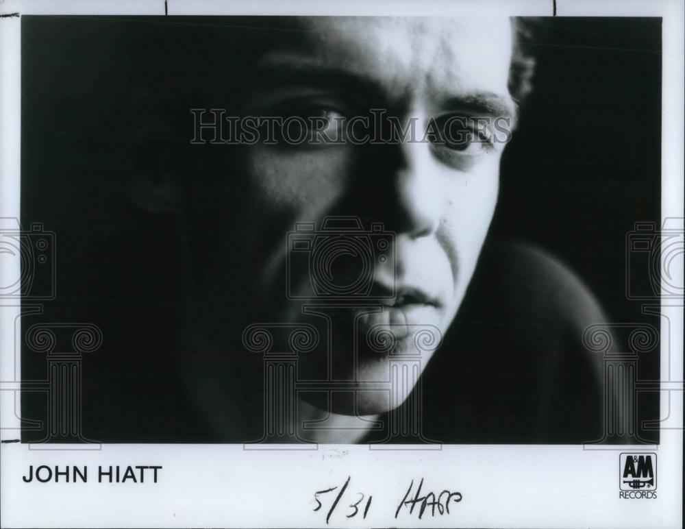 1987 Press Photo John Hiatt Folk Rock Country Singer Songwriter and Musician - Historic Images