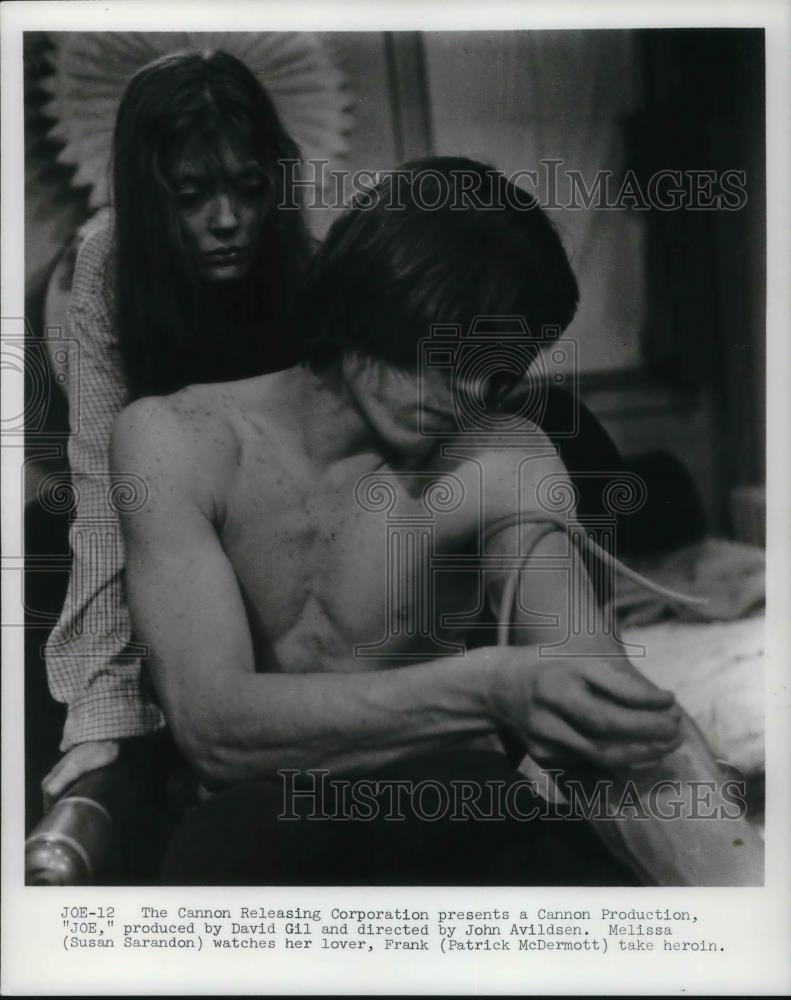 1971 Press Photo Susan Sarandon and Patrick McDermott in Joe - cvp22360 - Historic Images