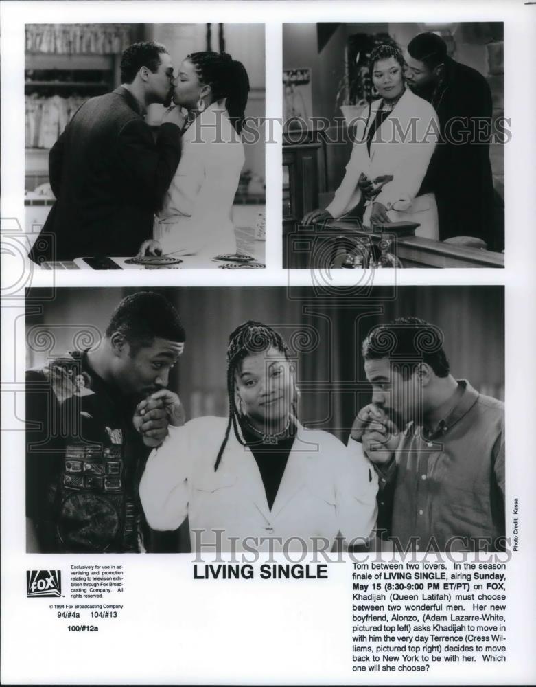 1995 Press Photo Queen Latifah, Adam Lazarre White on Living Single - cvp21358 - Historic Images