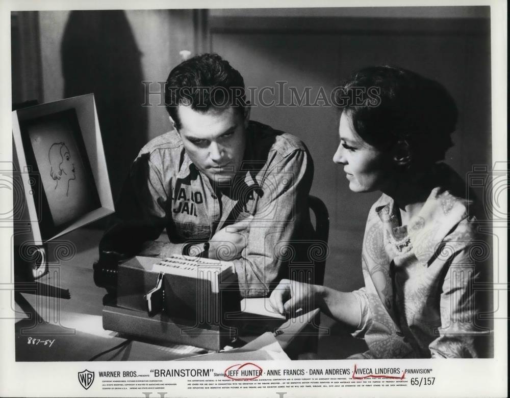 1965 Press Photo Jeff HUnter Vivica Lindfors In Brainstorm - cvp25047 - Historic Images