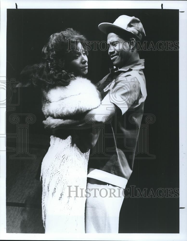 1987 Press Photo Conni Brazelton and Marvin Wright-Bey in DON&#39;T GET GOD STARTED - Historic Images