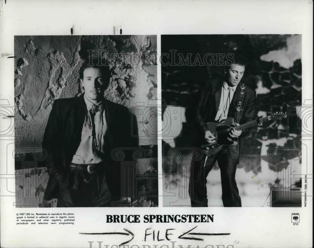1988 Press Photo Bruce Springsteen The Boss Rock Singer Songwriter Musician - Historic Images