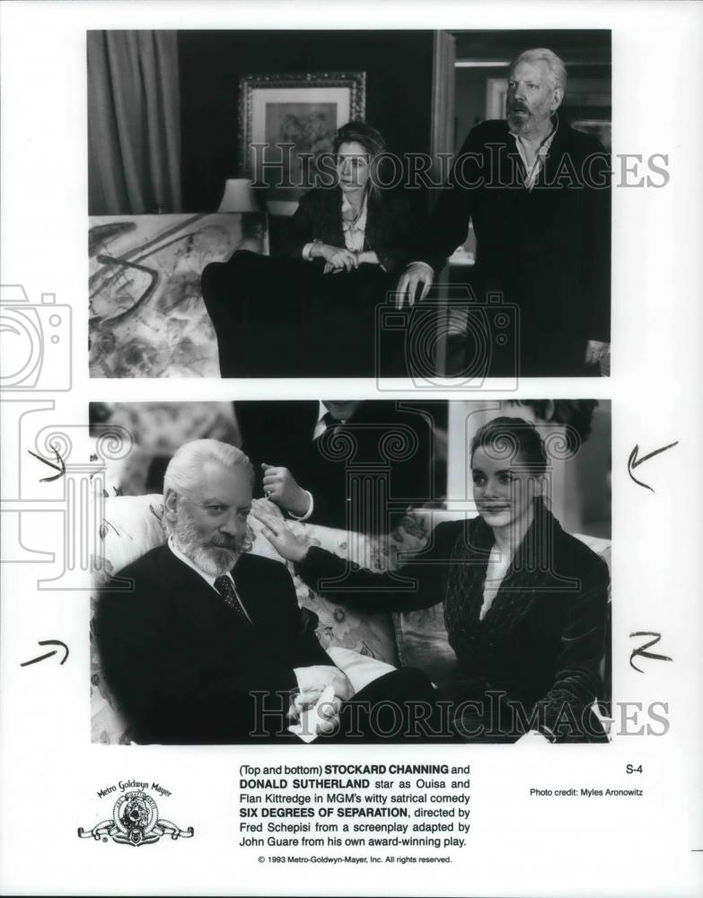 1994 Press Photo Six Degrees Of Separation Stockard Channing Donald Sutherland - Historic Images