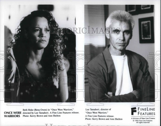 1994 Press Photo Director Lee Tamahori & Rena Owens of Once Were Warriors - Historic Images