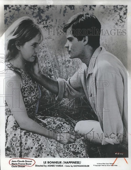 1966 Press Photo Marie-France Boyer and Jean-France Boyer in LE BONHEUR - Historic Images