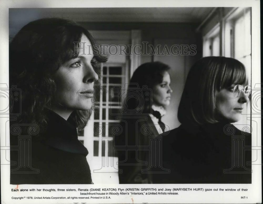 1978 Press Photo Diana Keaton, Kristin Griffith and Marybeth Hurt in INTERIORS - Historic Images