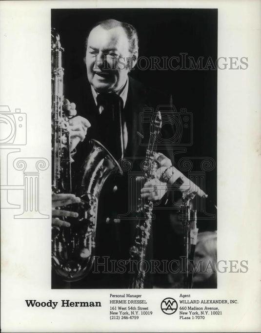 1975 Press Photo Woody Herman Band Leader - cvp22027 - Historic Images