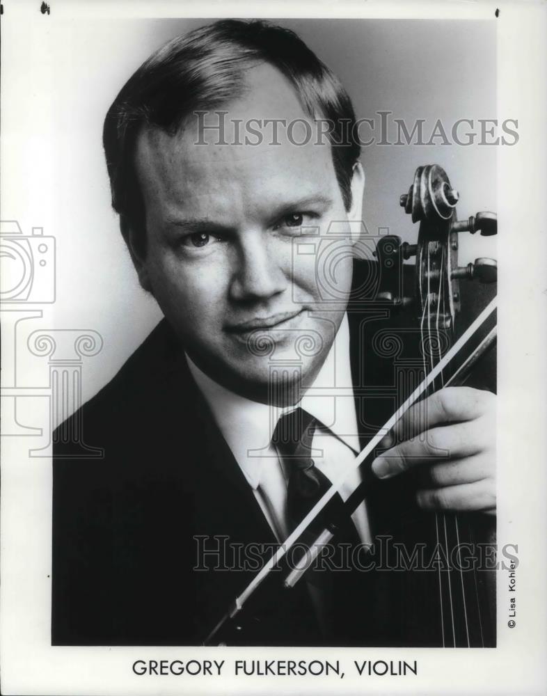 1986 Press Photo Violinist Greogry Fulkerson - cvp20619 - Historic Images