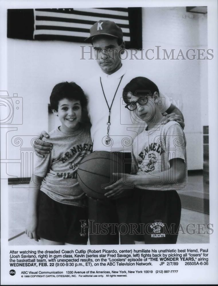 1989 Press Photo Robert Picardo Josh Saviano Fred Savage The Wonder Years - Historic Images