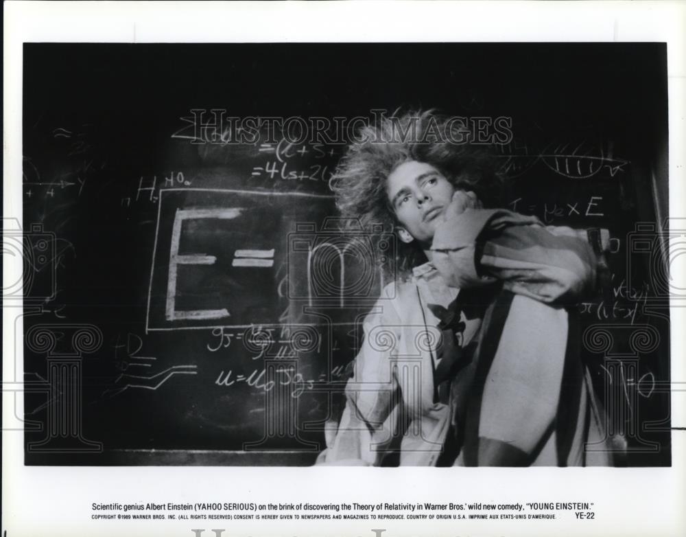 1989 Press Photo Yahoo Serious stars in Young Einstein movie film - cvp27706 - Historic Images