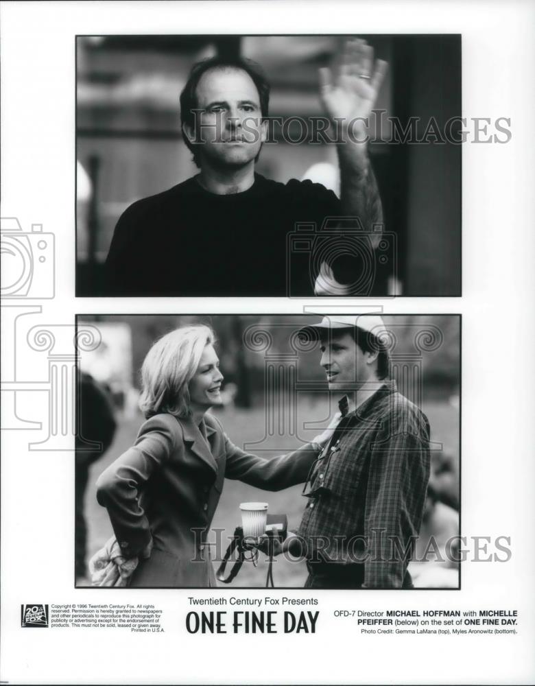 1996 Press Photo Director Michael Hoffman Michelle Pfeiffer in One Fine Day - Historic Images