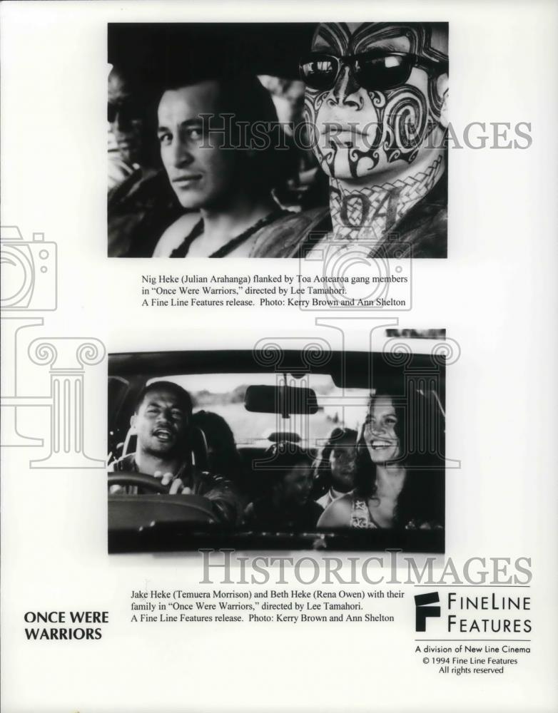 1994 Press Photo Julian Arahanga Temuera Morrison R. Owen in Once Were Warriors - Historic Images
