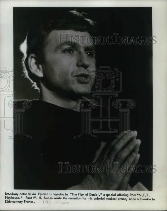 Press Photo Alvin Epstein narrator of The Play of Daniel on NET Playhouse - Historic Images