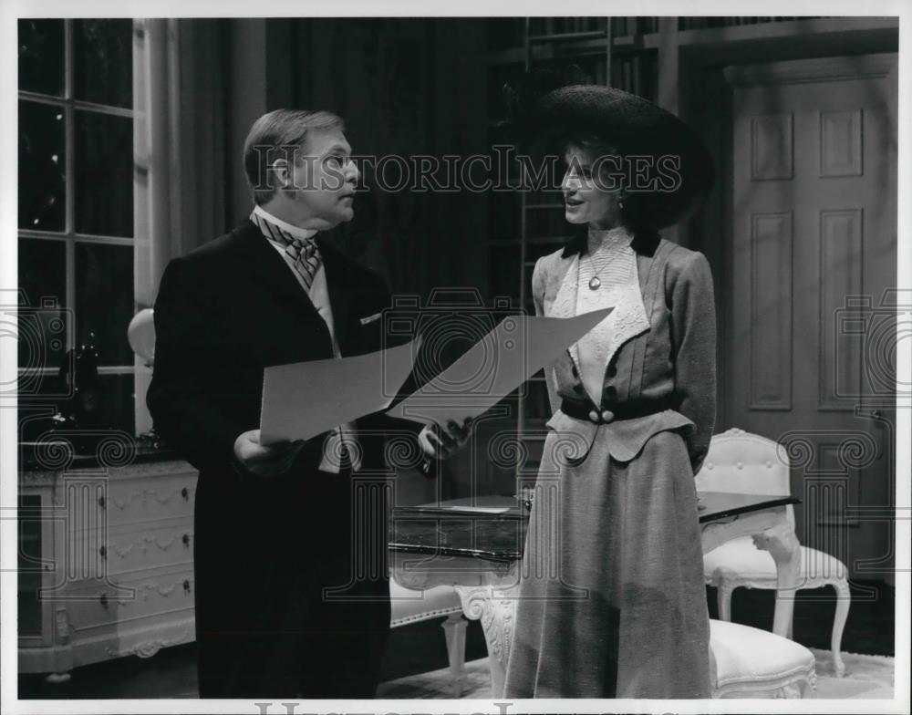 1991 Press Photo Michael Ball and Maggie Huculak star in The Doctor&#39;s Dilemma - Historic Images