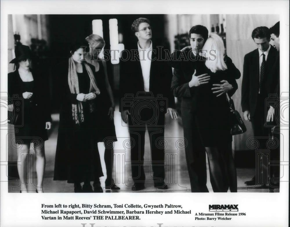 1996 Press Photo BItty Schram, Toni Collette in "The Pallbearer" - cvp23032 - Historic Images