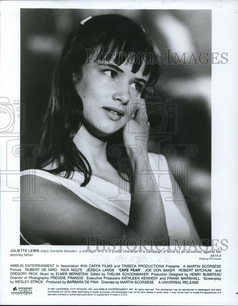 1991 Press Photo Juliette Lewis in Cape Fear - cvp28011 - Historic Images