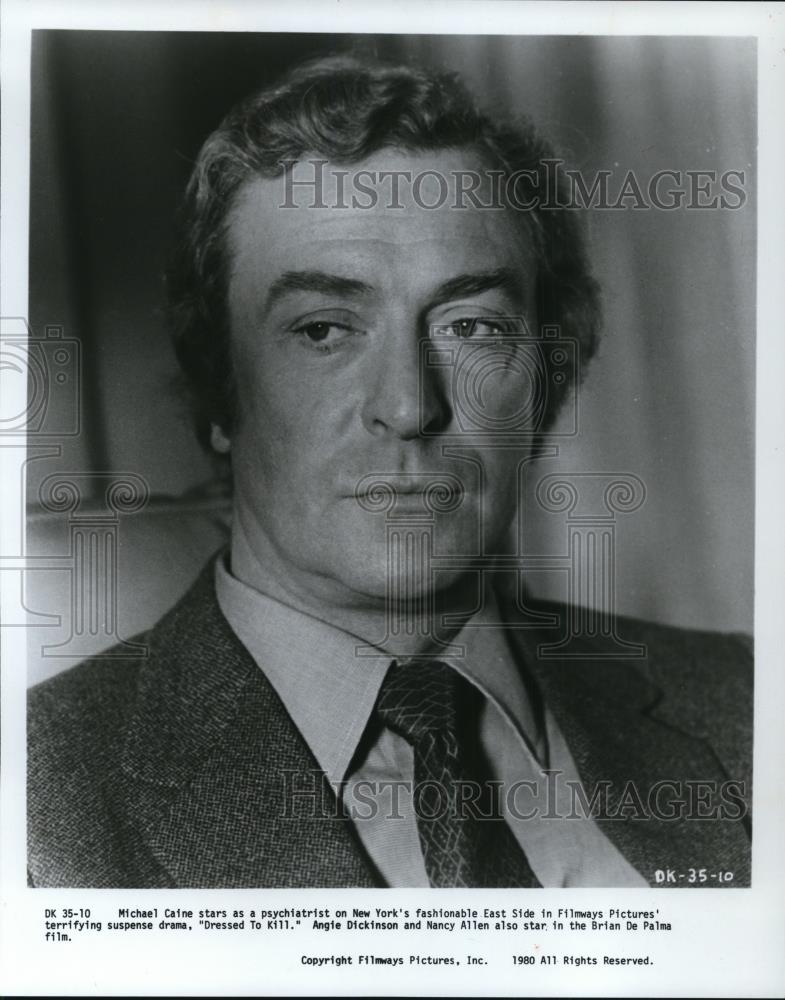 1980 Press Photo Michael Caine Stars in Dressed to Kill - cvp27990 - Historic Images