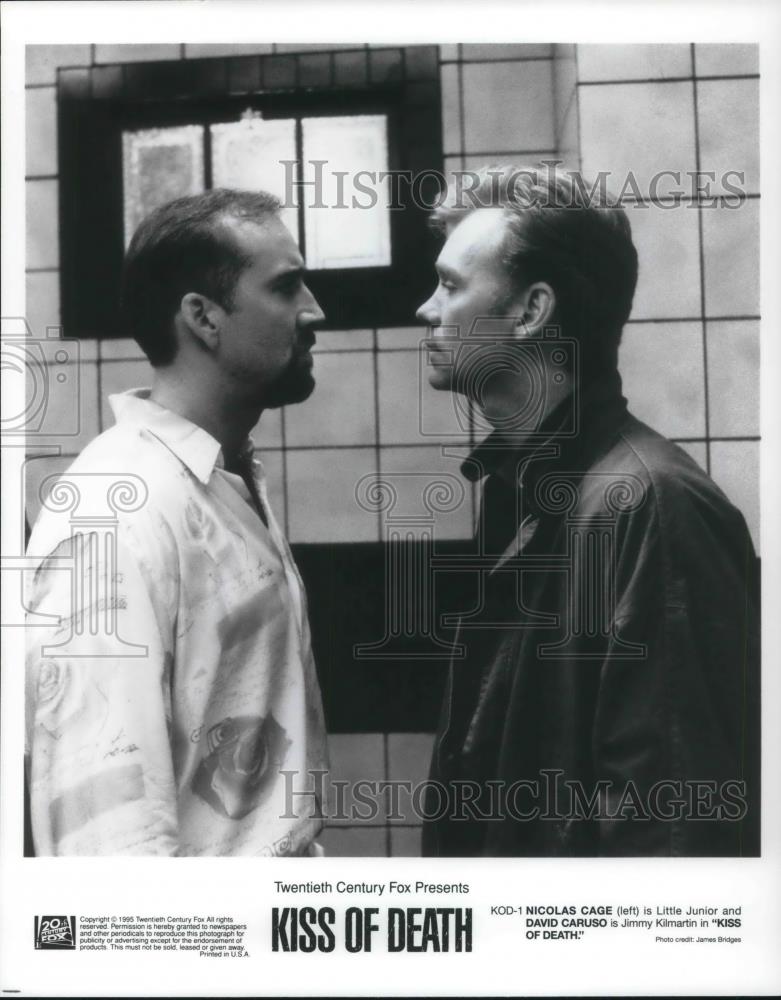 1995 Press Photo Nicolas Cage and David Caruso in Kiss of Death - cvp22709 - Historic Images