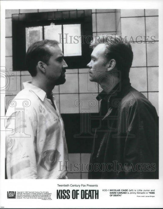 1995 Press Photo Nicolas Cage and David Caruso in Kiss of Death - cvp22709 - Historic Images