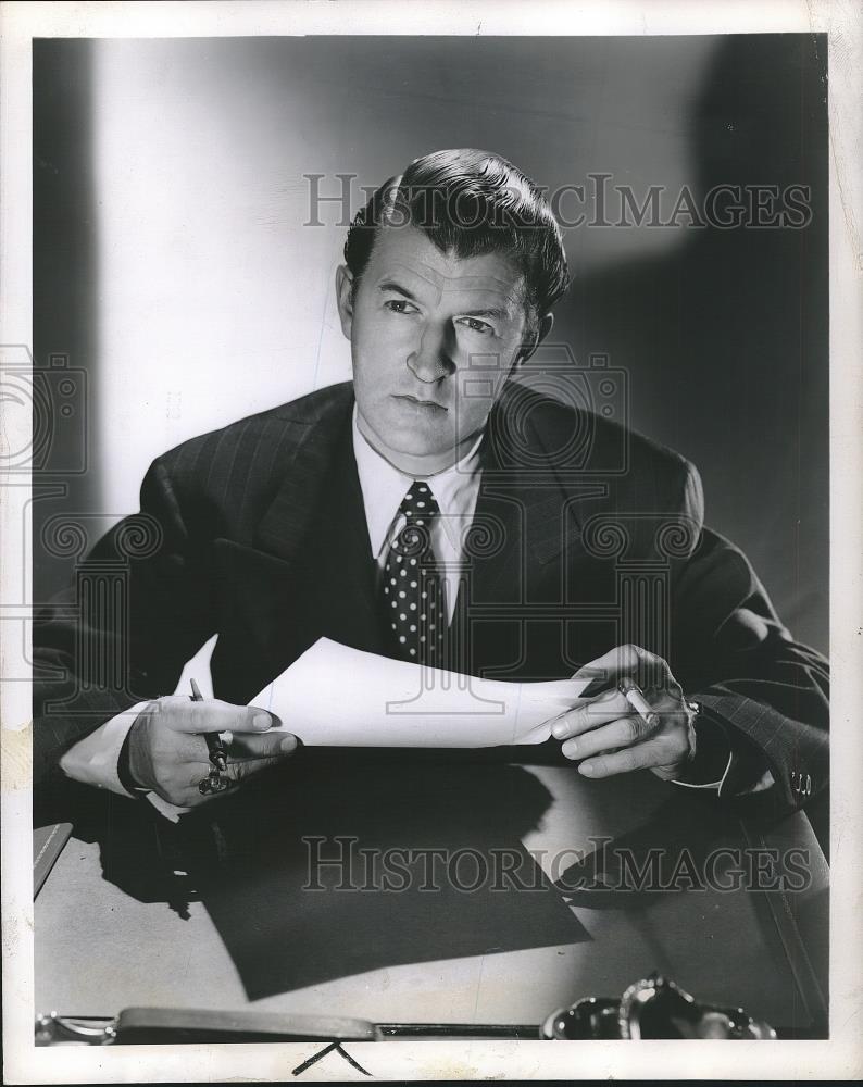 1948 Press Photo Jay Jostyn in Mr District Attorney - cvp26683 - Historic Images