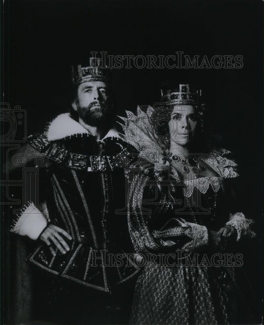 1974 Press Photo Fritz Weaver and Rosemary Murphy in Macbeth - cvp23556 - Historic Images