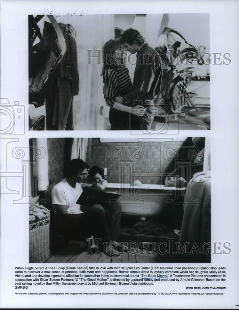 1989 Press Photo Liam Neeson and Diane Keaton in The Good Mother - cvp21367 - Historic Images