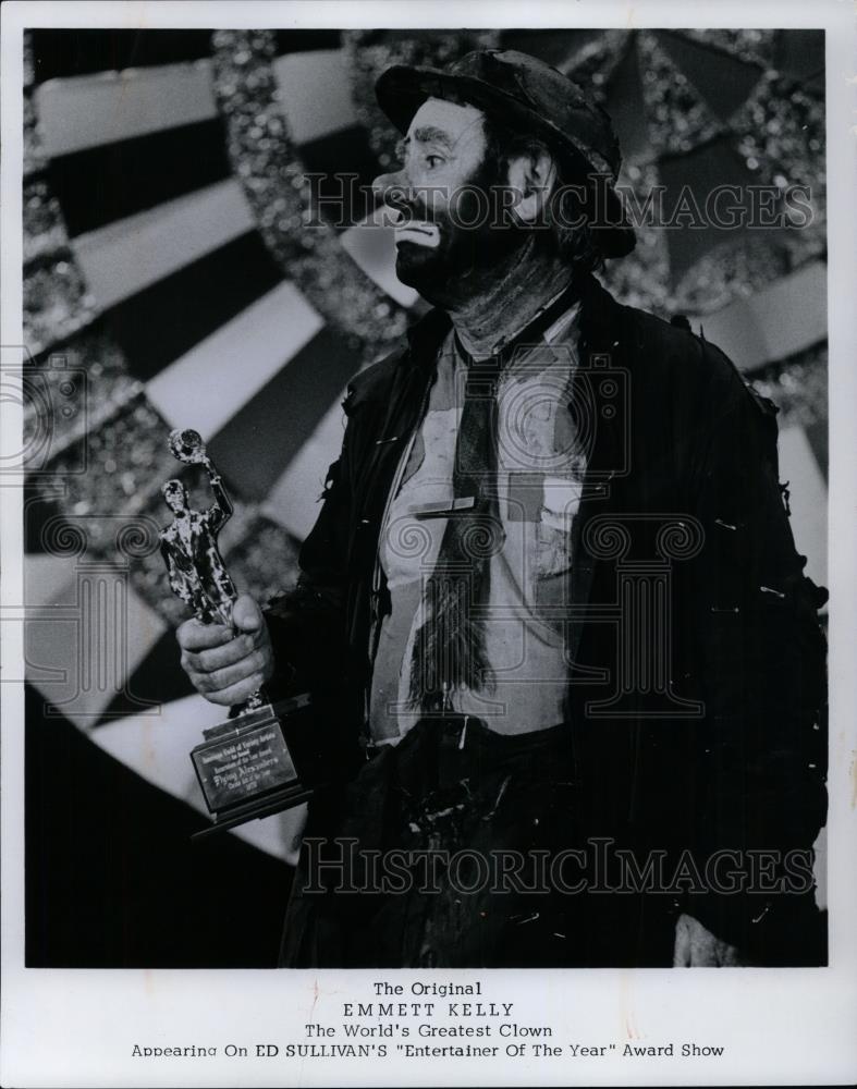 1971 Press Photo Emmett Kelly, The World&#39;s Great Clown - cvp26967 - Historic Images