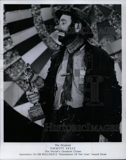 1971 Press Photo Emmett Kelly, The World's Great Clown - cvp26967 - Historic Images
