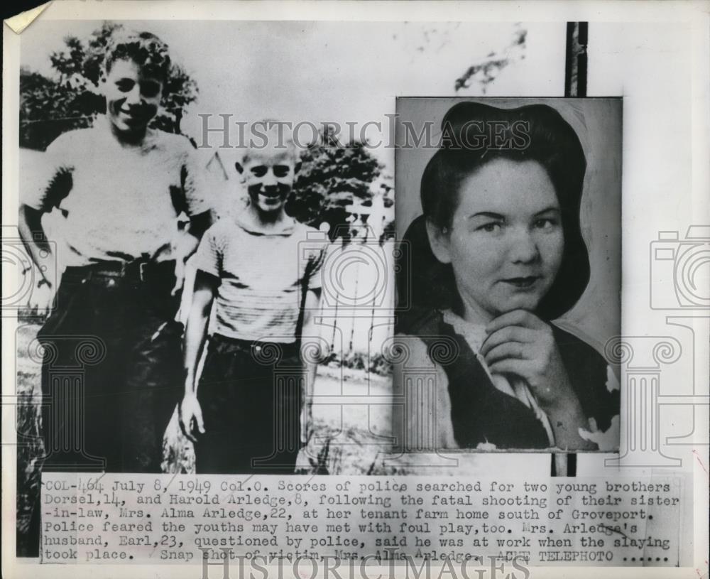 1948 Press Photo Two missing Brother of Ohio and Fatal shooting oo their sister - Historic Images