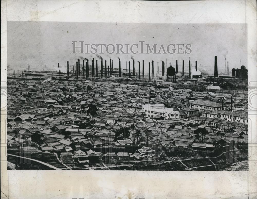 1944 Press Photo Imperial Iron and Steel Works in Yawata, Kyushu - Historic Images