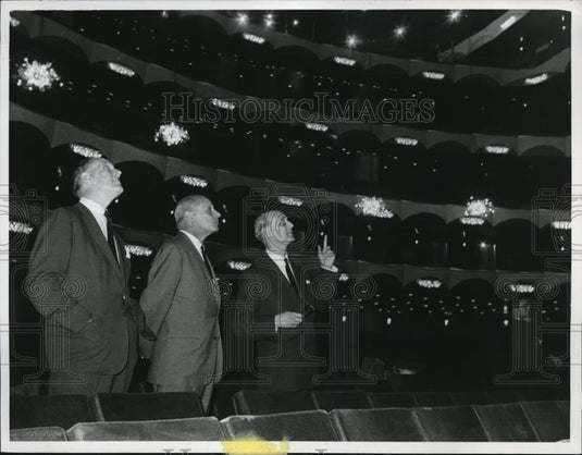 1966 Press Photo Wallace harrison, Rudolf bing and William Schuman - Historic Images