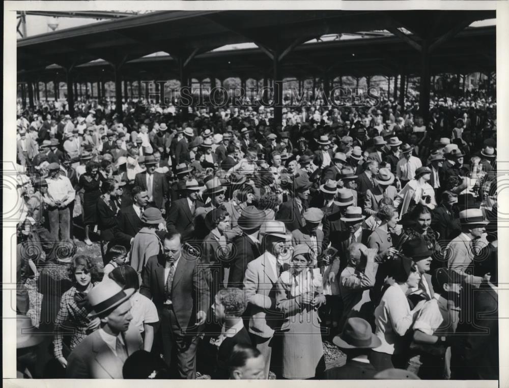 1935 Press Photo of Salt Lake City Utah during one President F. Roosevelt stops - Historic Images