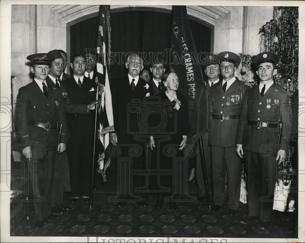 1935 Press Photo Members of Charles Graves Post 225 VFW gathered at Woodstock - Historic Images