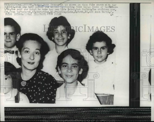 1959 Press Photo Ruth Urdanivia Murders Children with Barbiturates Pennsylvania - Historic Images