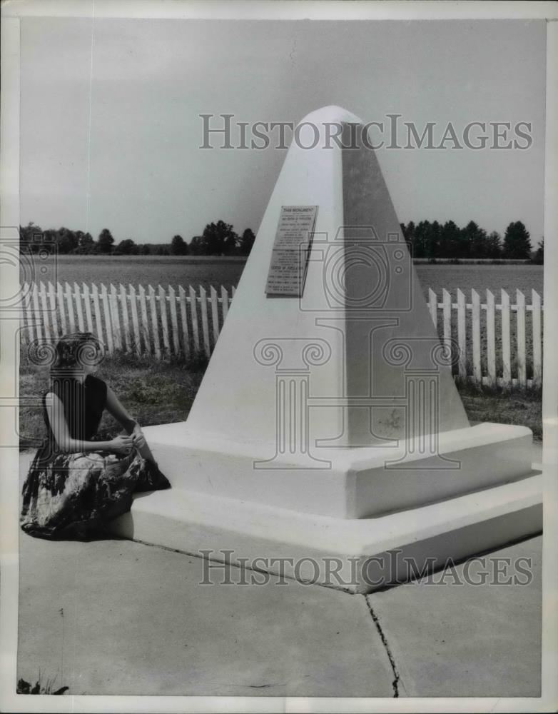 1958 Press Photo Exact Center of Population of the U.S. by 1950 Census - Historic Images