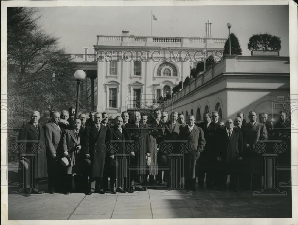 1936 Press Photo Ohio delegates on visit at White House in DC - Historic Images