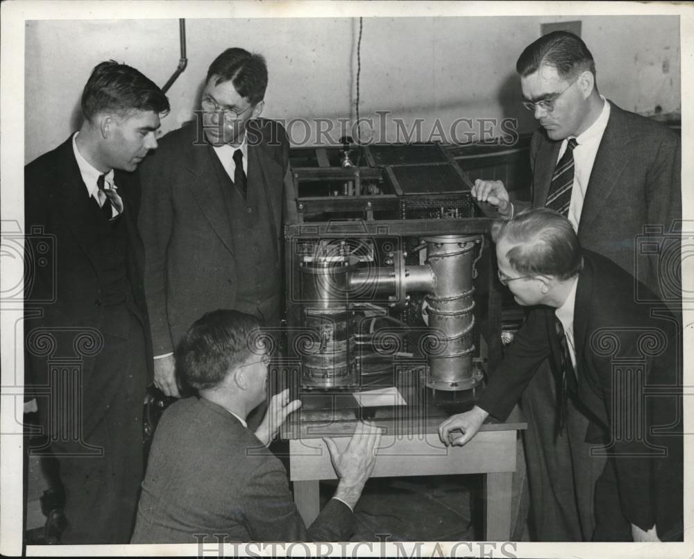 1938 Press Photo Stanford Univ Calif S Carian, Prof DL Webster, R Carian - Historic Images