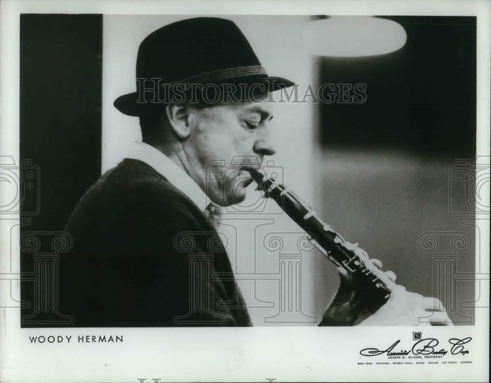 1967 Press Photo Woody Herman playing an instrument - cvp22615 - Historic Images