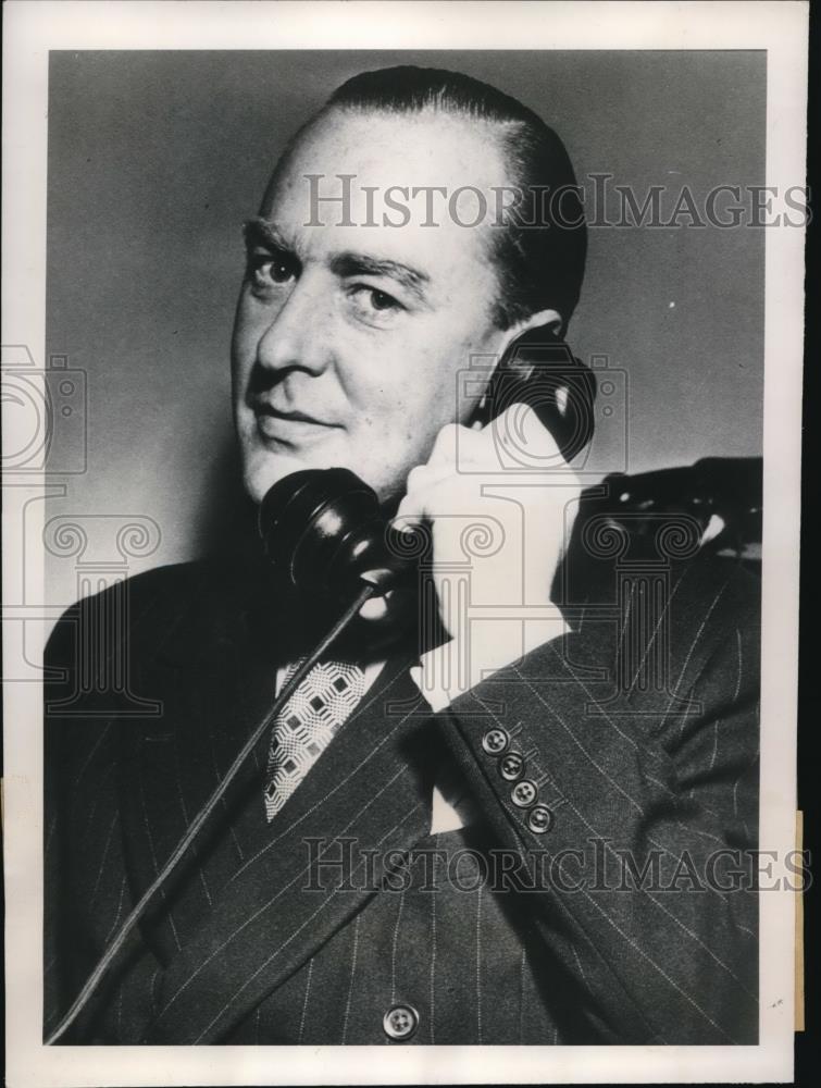 1949 Press Photo Bertie Hardman, U.S. Representative for a British Film Org. - Historic Images