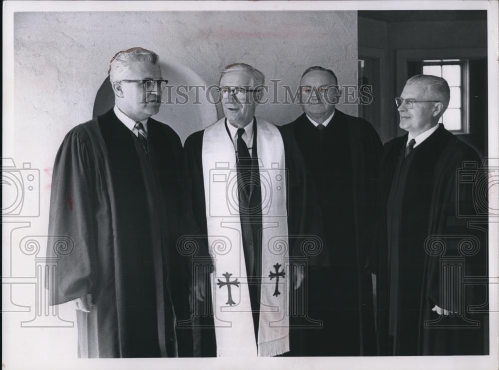 1961 Press Photo Rev. R.B. Weaver, Bishop H.G. Werner, R.C. Cincy & L.L. Roush - Historic Images