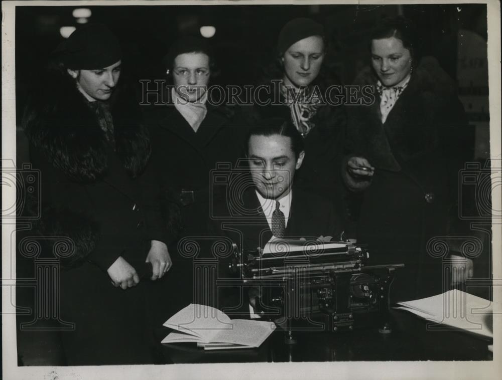 1934 Press Photo L Krejzl, E Budnick, V Krejsa, M Vilseek, A Tougora - Historic Images