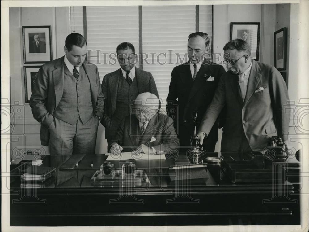 1933 Press Photo E.H.Foley, L.I.Shelley, John Ramsey, Julius Henry Cohen - Historic Images