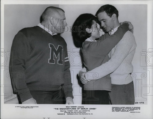 1964 Press Photo Annette Funicello Tommy Kirk in Misadventures of Merlin Jones - Historic Images