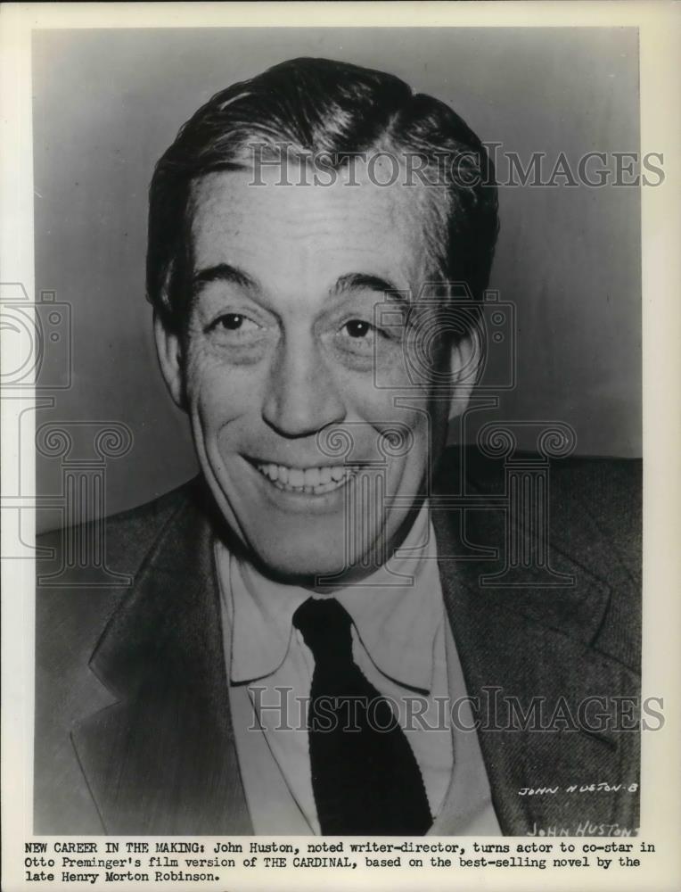 1964 Press Photo John Huston, a noted writer-director to star in THE CARDINAL - Historic Images
